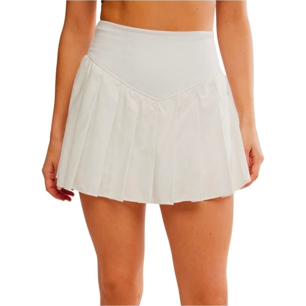 Free People Movement Swing Of Things Pleated Skort White
